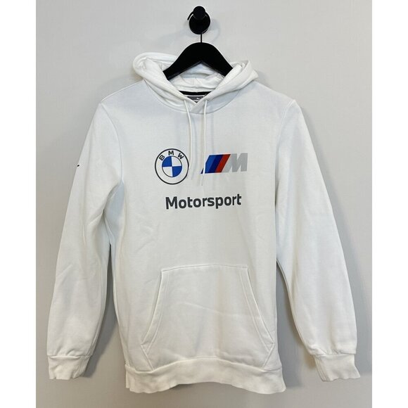 PUMA Unisex Oversized BMW Hoodie in White Size Small - Picture 2 of 9